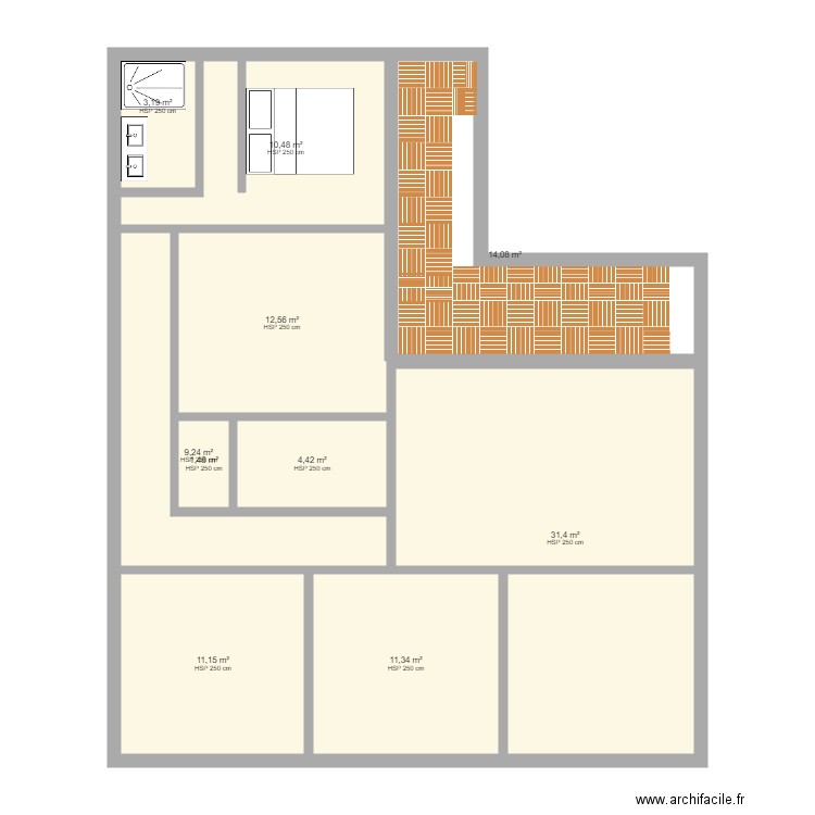 Projet 2. Plan de 0 pièce et 0 m2