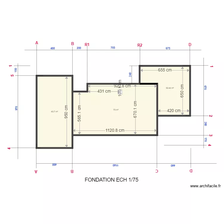 fondation de casa. Plan de fondation de casa. Plan de