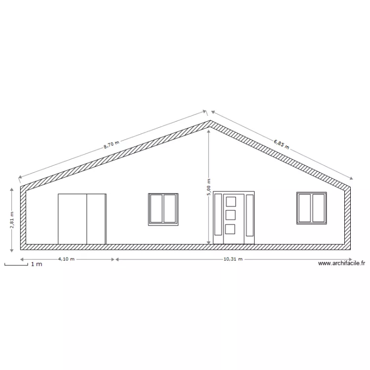 coupe ouest. Plan de coupe ouest. Plan de