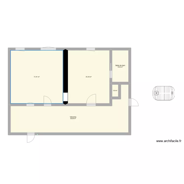 Projet Maison cote. Plan de 