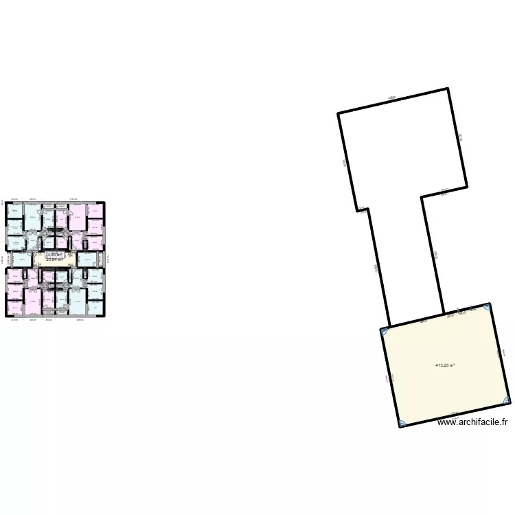 Galavaude E. Plan de 266  et 3541 m²