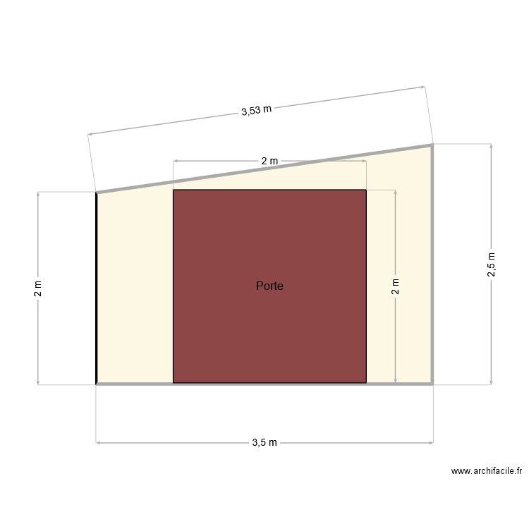 façade_nord. Plan de 1 pièce et 8 m2