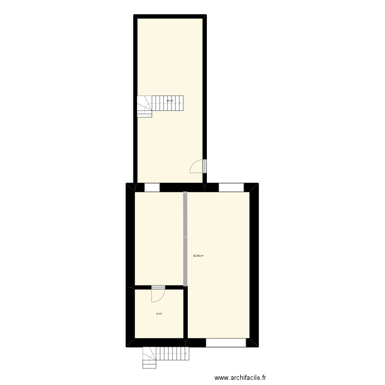RDC TAIN. Plan de 3 pièces et 101 m2