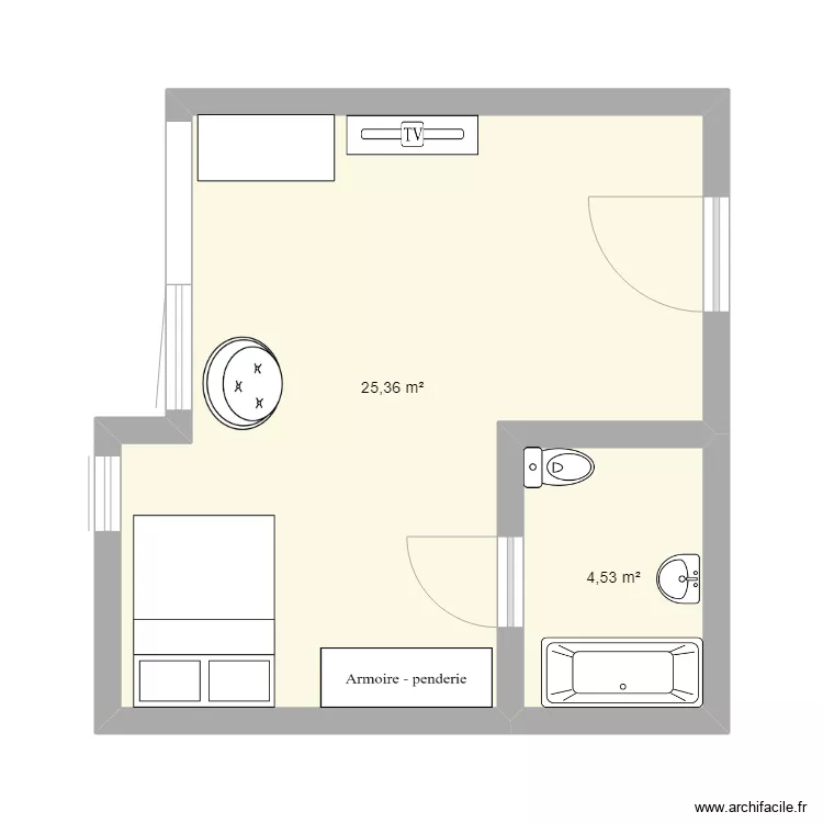 Studio Alain actuel. Plan de 0 pièce et 0 m2 Studio Alain actuel. Plan de 0 pièce et 0 m2