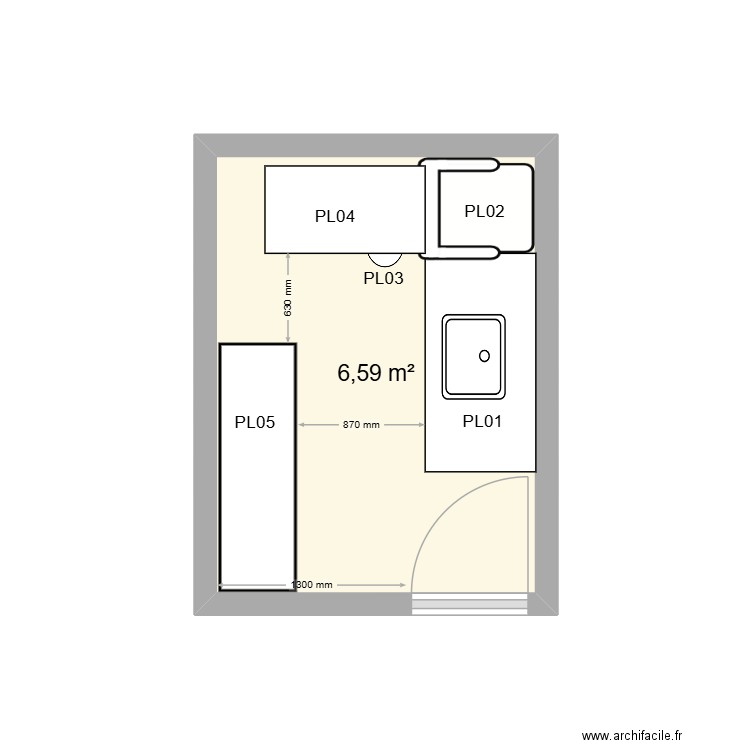 auberge montmin. Plan de 1 pièce et 7 m2