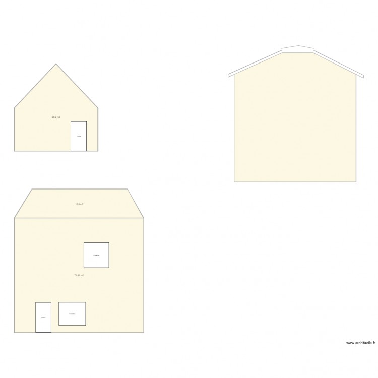 DP4 PLAN DES FACADES ET DES TOITURES. Plan de 0 pièce et 0 m2