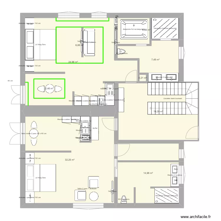 K ET N 2  nic mag rez new faux plafond. Plan de 