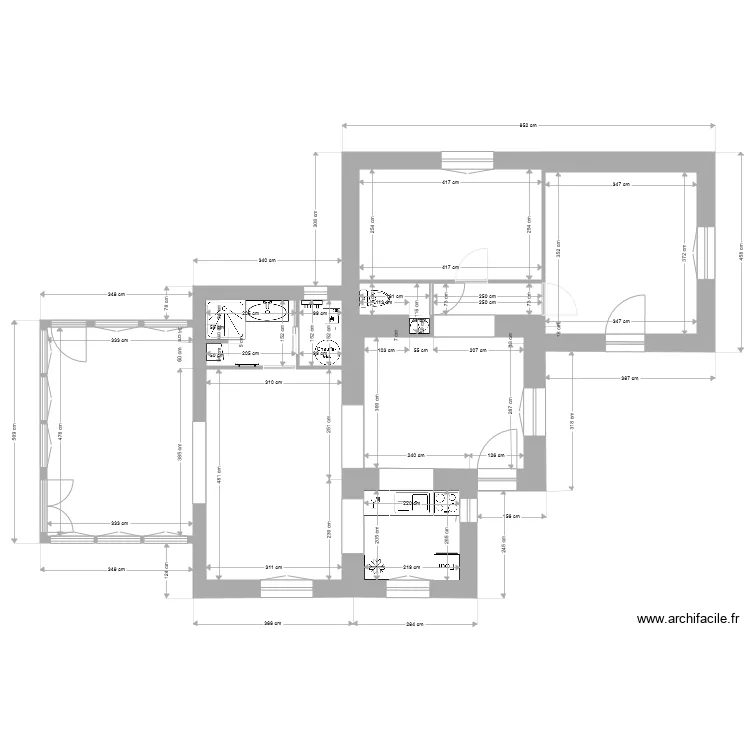 Maison modifi&eacute;e 2. Plan de 
