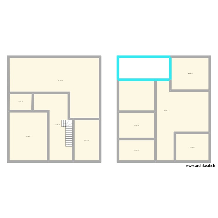 House. Plan de 10 pièces et 238 m2