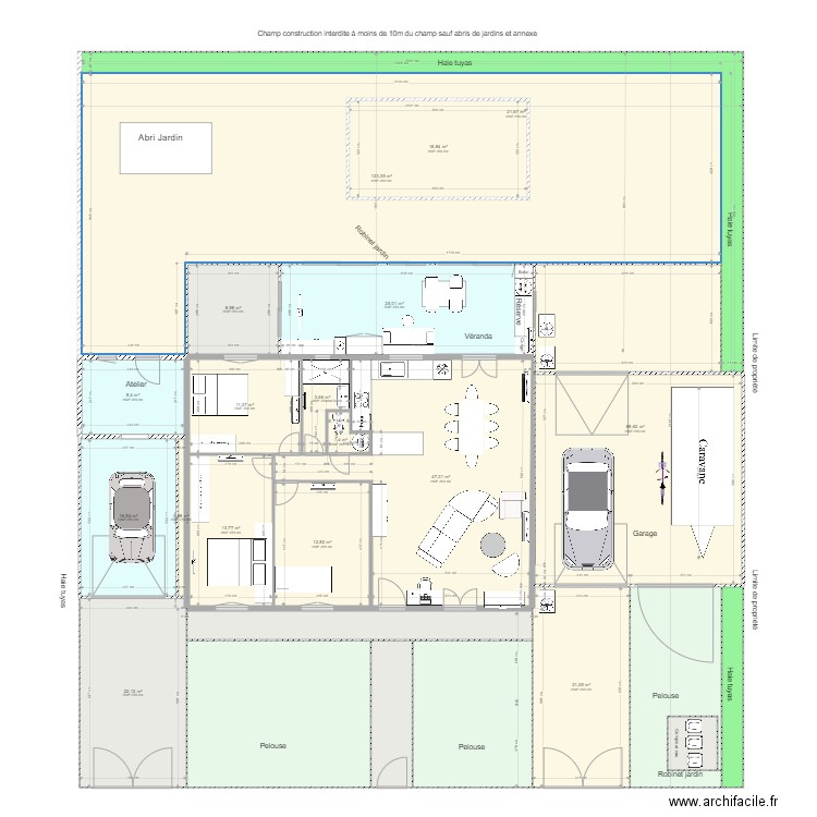 Saint andré 10 janvier. Plan de 24 pièces et 539 m2