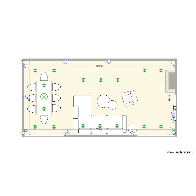 SAM ARNOUL. Plan de 1 pièce et 31 m2