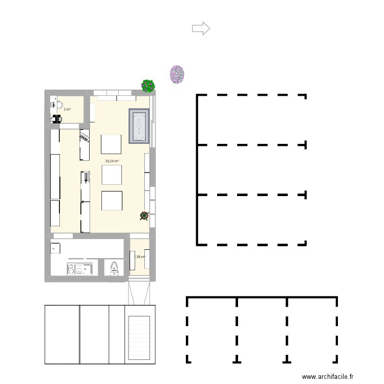 carrement fleur. Plan de 0 pièce et 0 m2