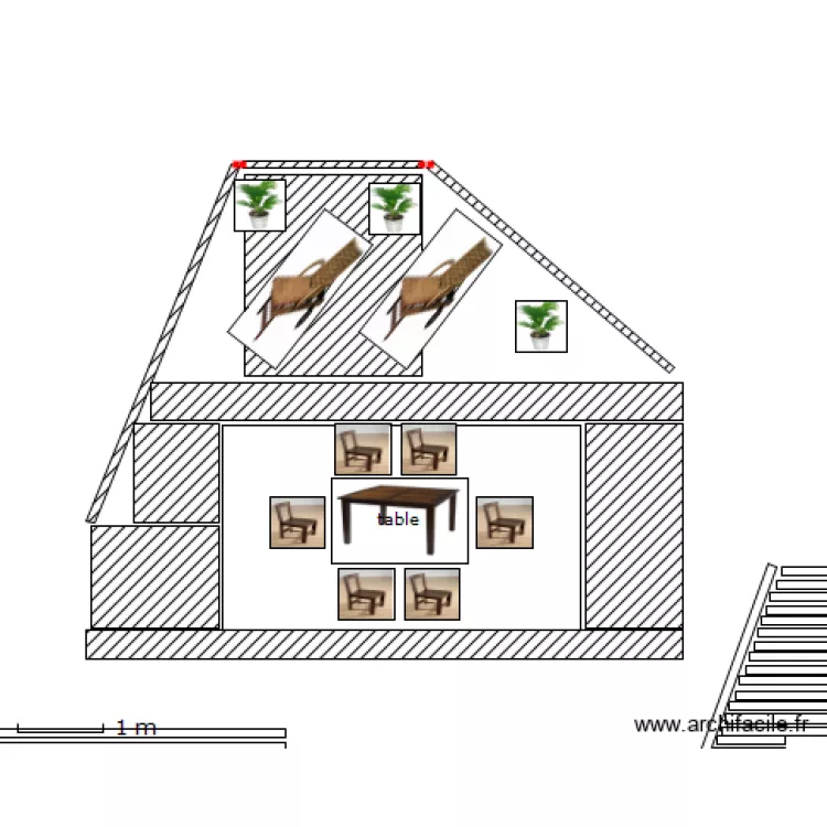 terrasse v1. Plan de 
