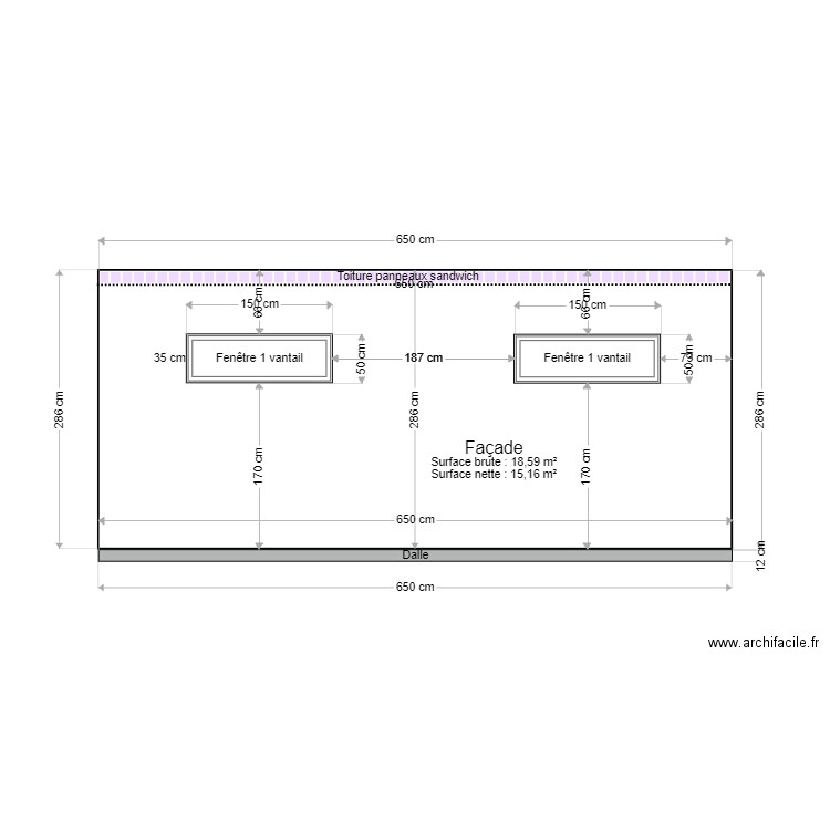 Local Technique Façade arrière. Plan de 0 pièce et 0 m2