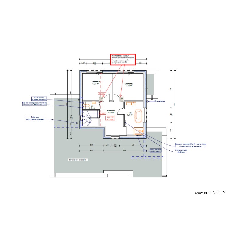 BLANCKAERT-PLAN ELECTRIQUE - R+1 - 03-10-2022. Plan de 0 pièce et 0 m2