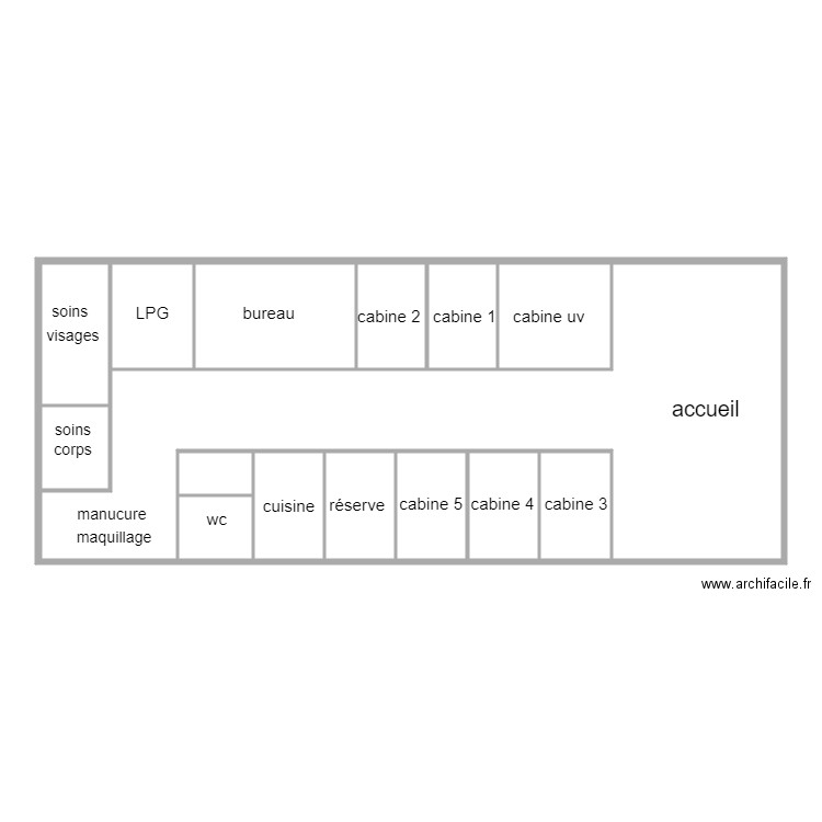 lise. Plan de 13 pièces et 145 m2