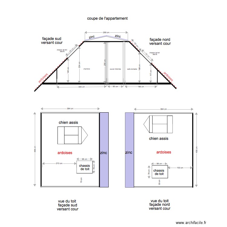 vue en coupe. Plan de 0 pièce et 0 m2