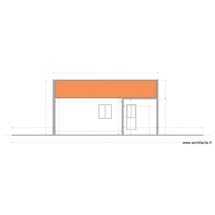garage façade arriere modif porte service. Plan de garage façade arriere modif porte service. Plan de
