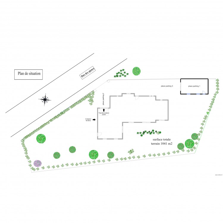 Plan situation modification  cellier. Plan de 0 pièce et 0 m2