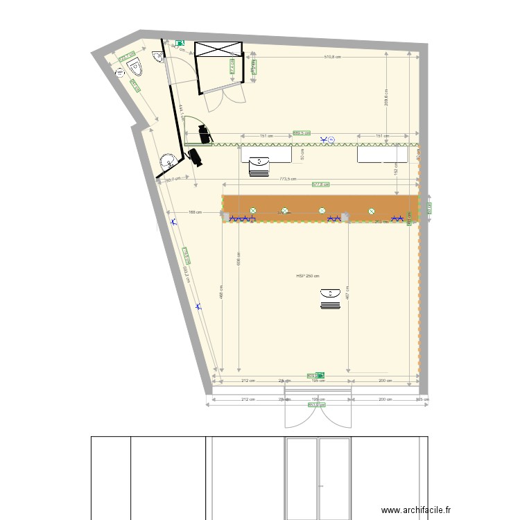 Plan aménagement St Priest en Jarez. Plan de 4 pièces et 80 m2