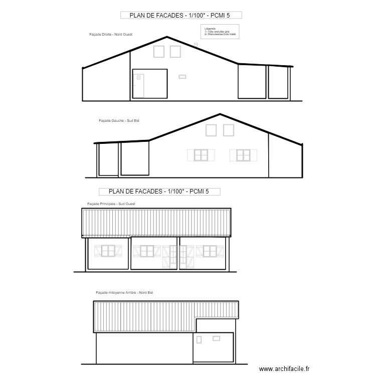 PLAN FACADE. Plan de 0 pièce et 0 m2