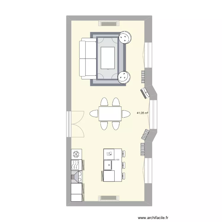 R&eacute;gis S&eacute;jour V3 CUISINE. Plan de 
