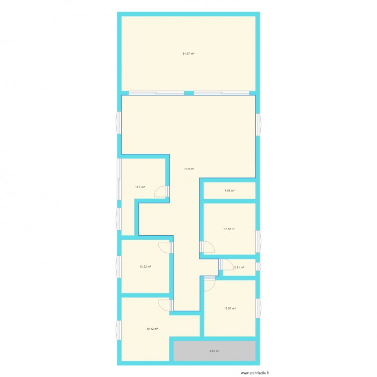 boucan. Plan de 0 pièce et 0 m2