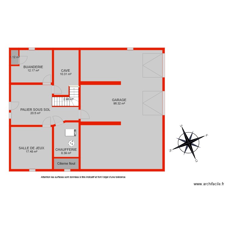 BI 5650 sous sol non côté. Plan de 0 pièce et 0 m2