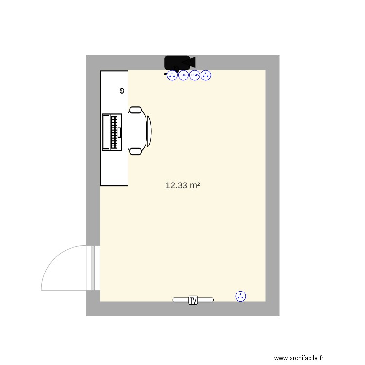 Petite salle. Plan de 0 pièce et 0 m2