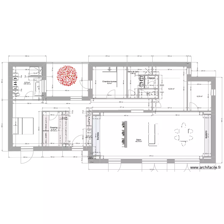PLAN4B-sans ouverture NORD-1 juin -134m2. Plan de 