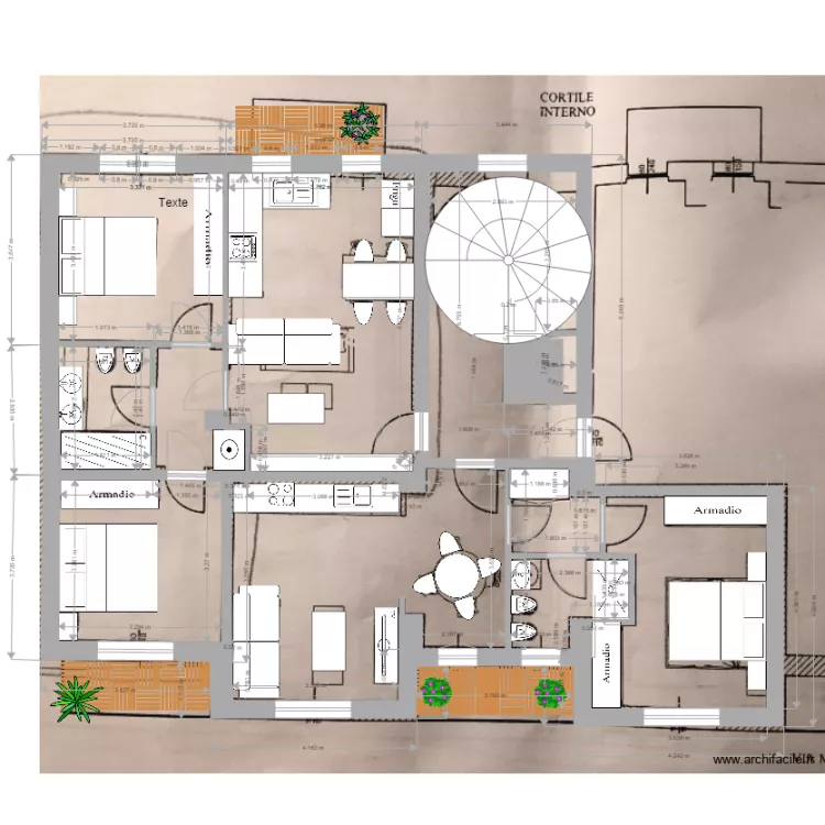 A via melzo 8. Plan de 