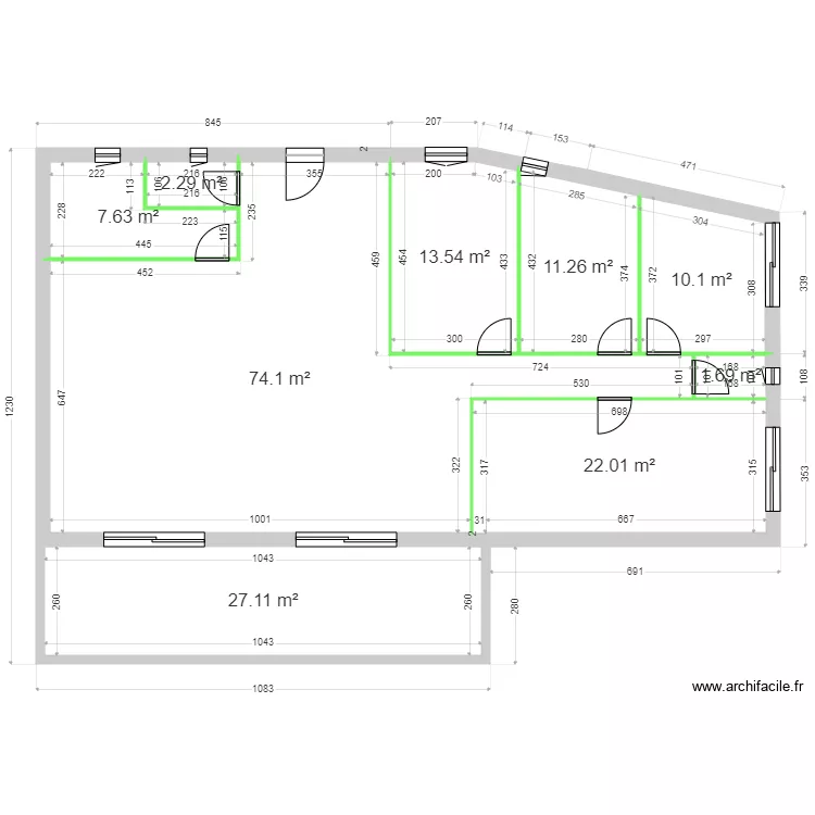 BAC ETAGE. Plan de 