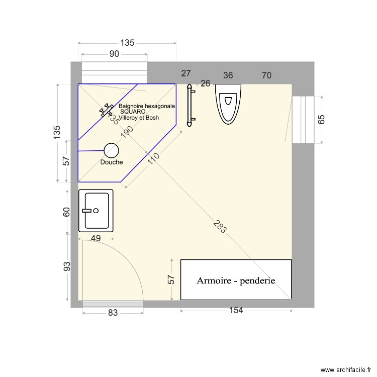 Salle de bain 2. Plan de 0 pièce et 0 m2