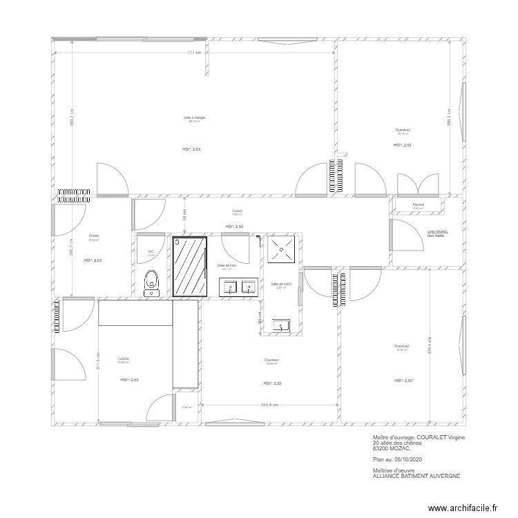 COURALET Virginie. Plan de 0 pièce et 0 m2