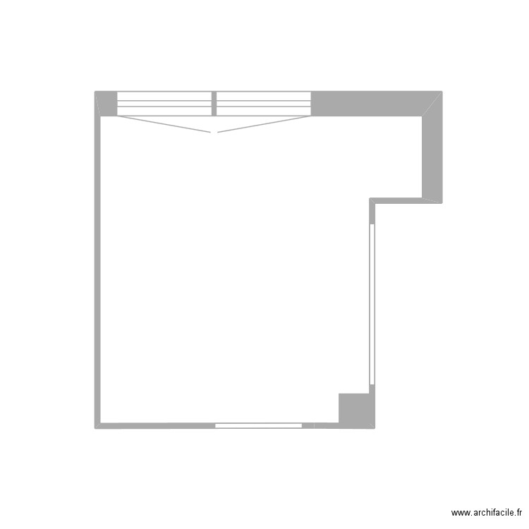 Maison. Plan de 1 pièce et 9 m2