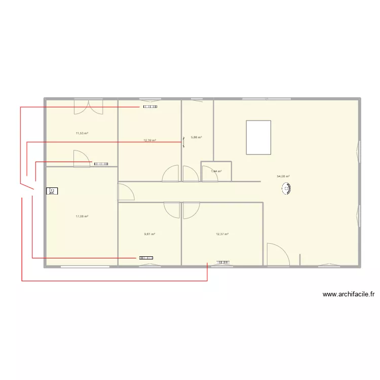 la villatte Rad. Plan de 