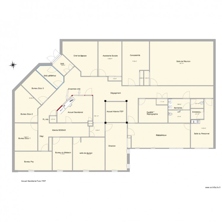 Local ITEP futur accueil. Plan de 0 pièce et 0 m2