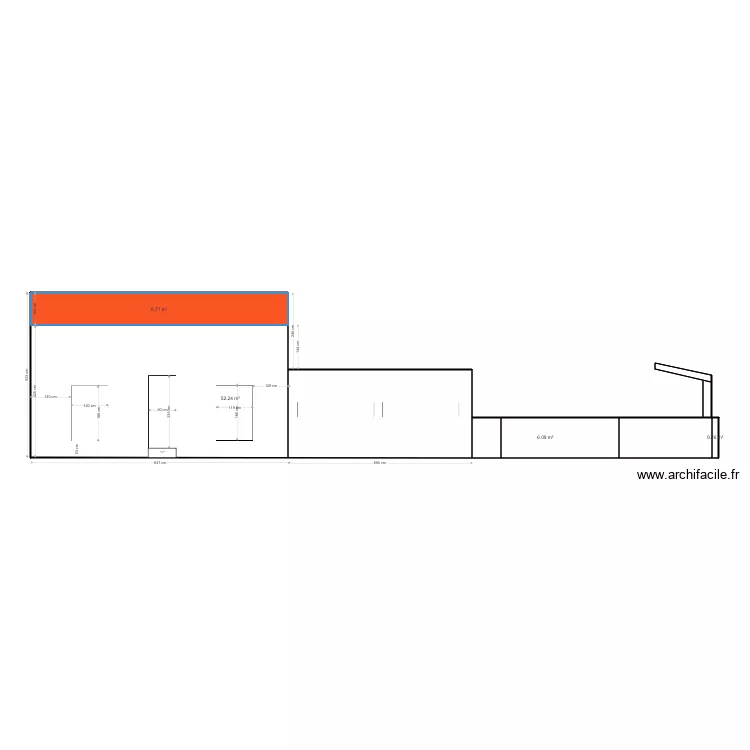 Vue de Face. Plan de 