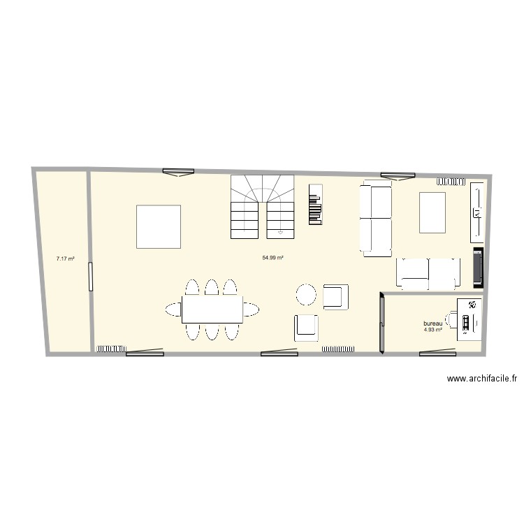 etage 1 maison du bourg. Plan de 0 pièce et 0 m2