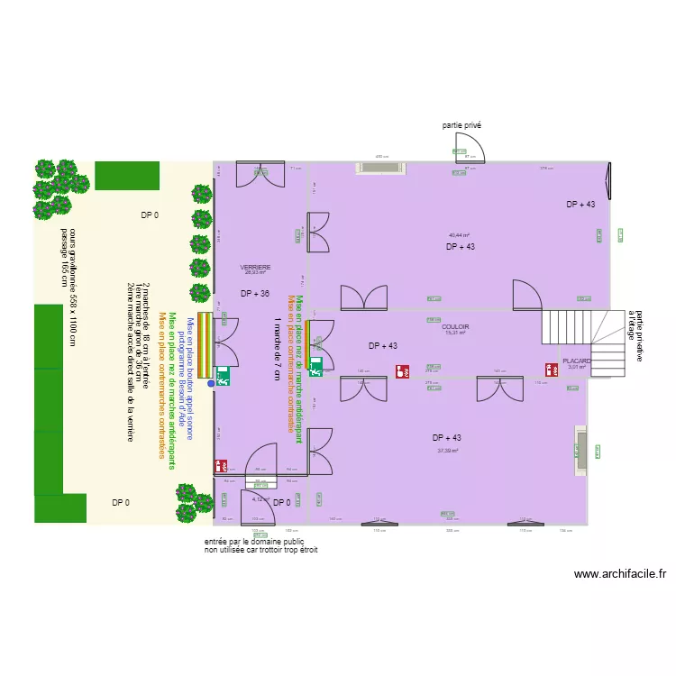 MAISON D ELISA VEUVE AMIOT après travaux. Plan de MAISON D ELISA VEUVE AMIOT après travaux. Plan de
