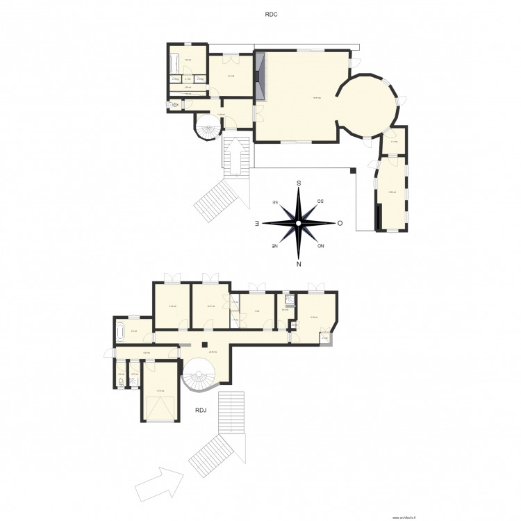 Villa Porticcio Punta di U Vescu. Plan de 0 pièce et 0 m2