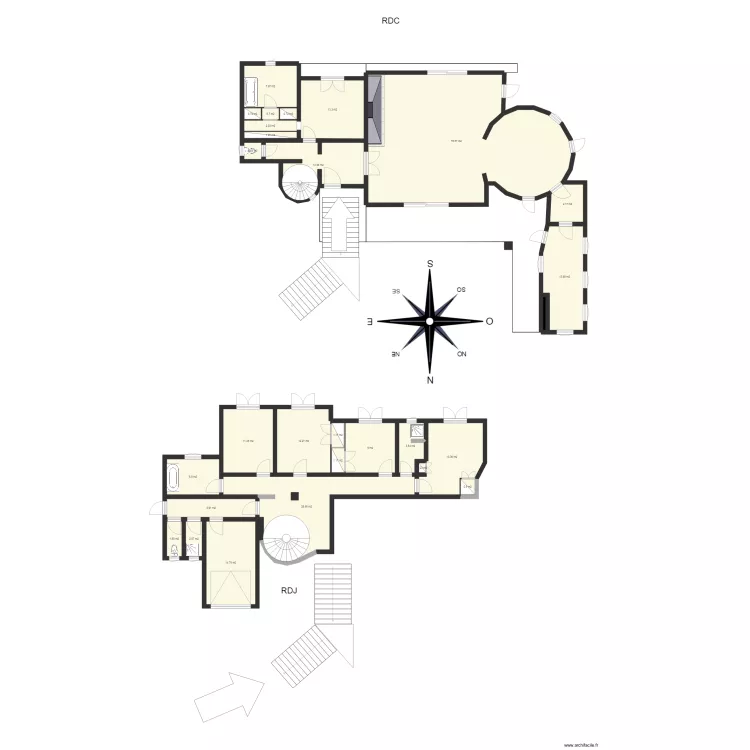 Villa Porticcio Punta di U Vescu. Plan de 