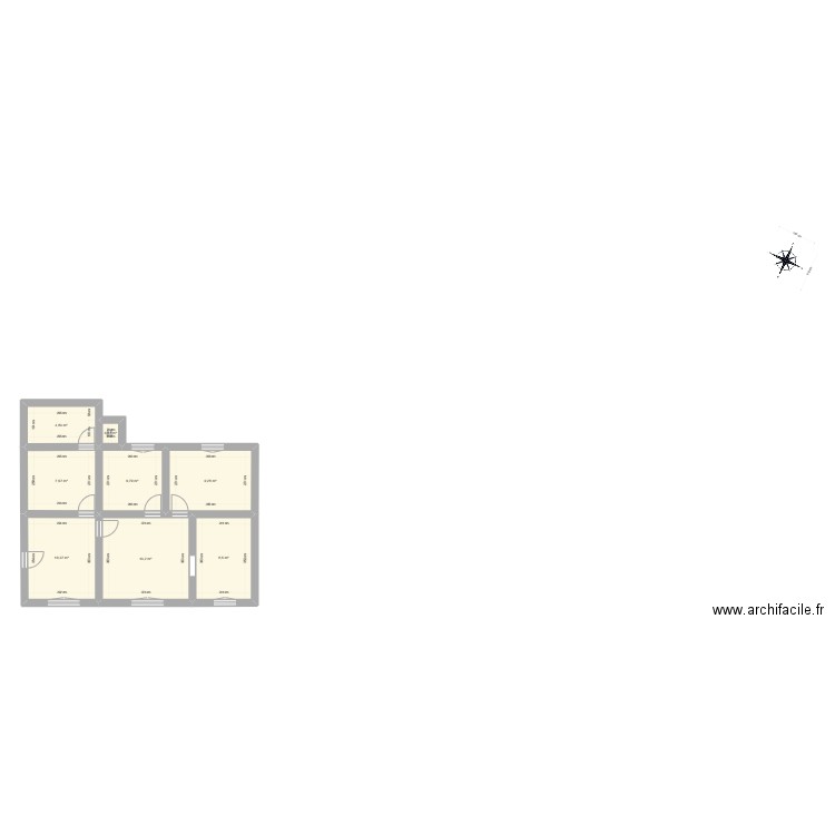 MAISON RDC & N+1 BERNARD. Plan de 8 pièces et 61 m2
