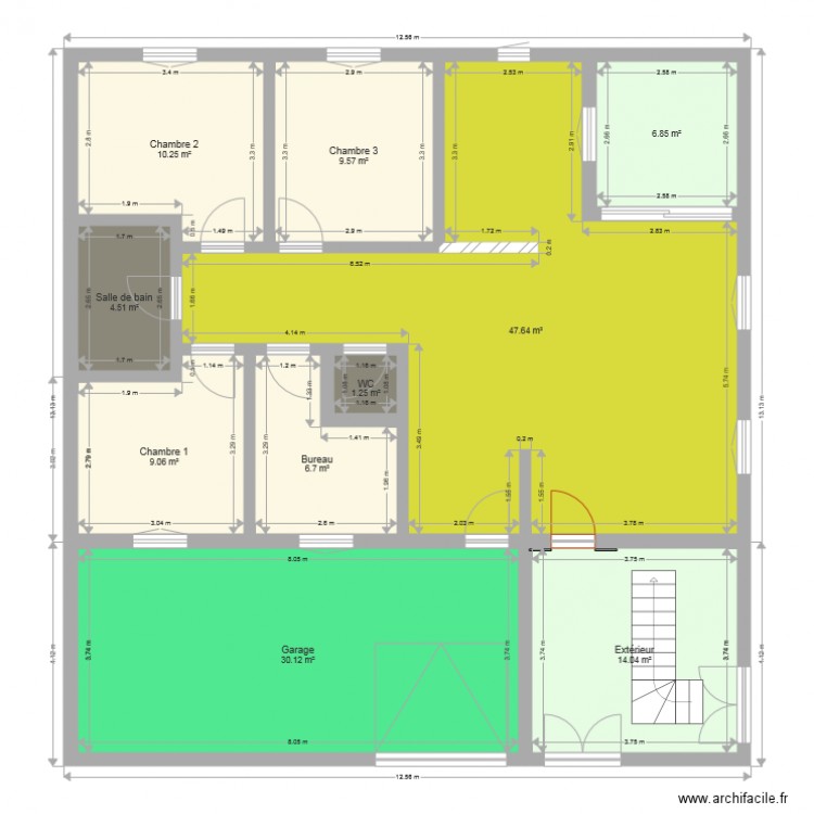 maison moderne 162m2. Plan de 0 pièce et 0 m2