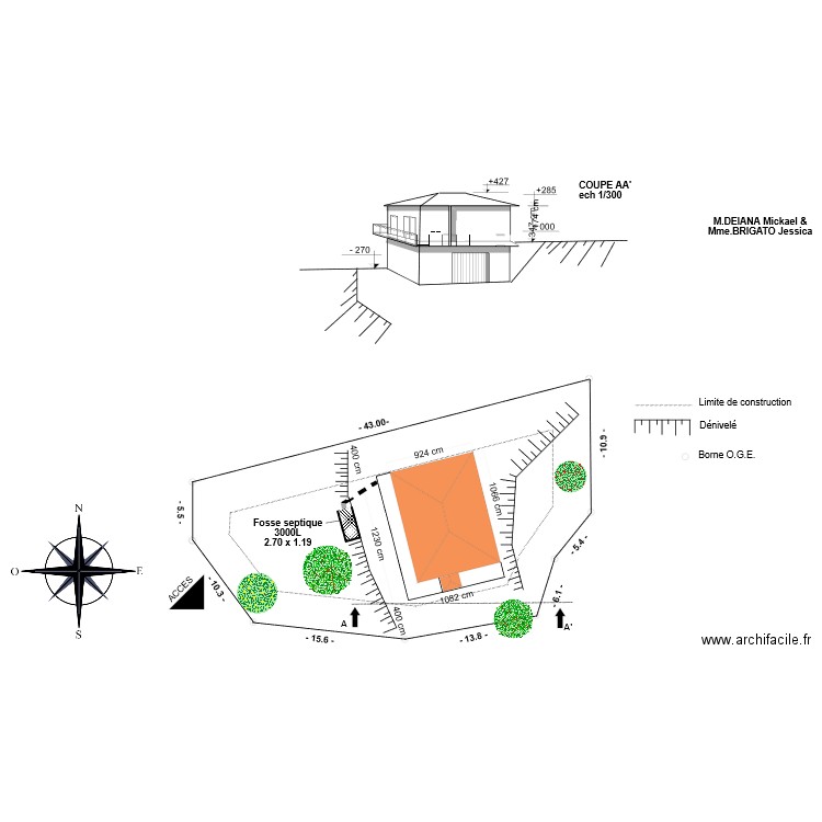 Plan de masse Micka Jess . Plan de 0 pièce et 0 m2