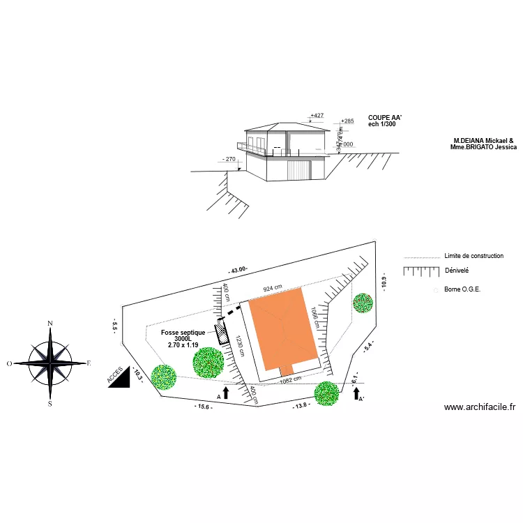 Plan de masse Micka Jess . Plan de 