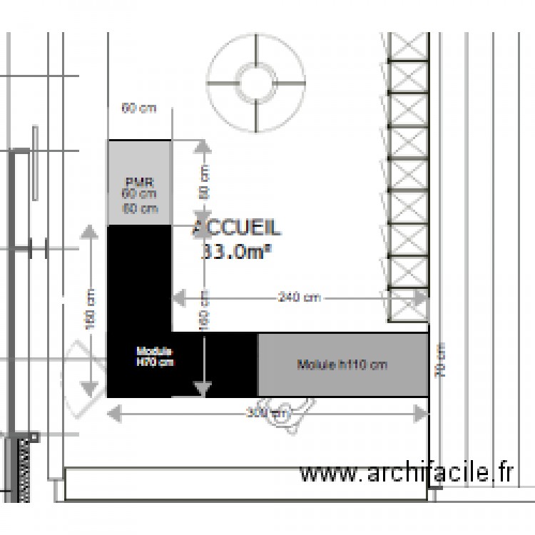 Banque accueil Space Jump 01. Plan de 0 pièce et 0 m2