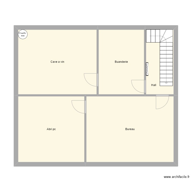 2307-7962 Sous-sol. Plan de 5 pièces et 78 m2