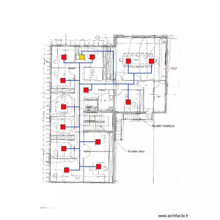 CALLAC RESEAUX VRV R+1 . Plan de 