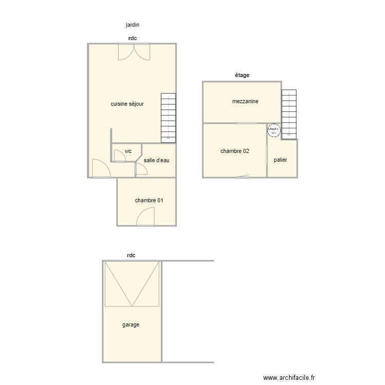 ojalvo 1414 am. Plan de 8 pièces et 55 m2